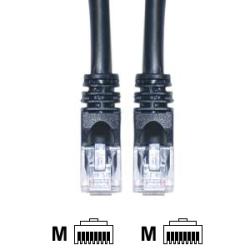 7-foot CAT 5E Black Ethernet Cable (Pack of 5)
