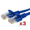 14-foot CAT 5E Blue Ethernet Cable (Pack of 3)
