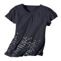 IguanaMed Women's Carbon Black Print 2-pocket Scrub Top