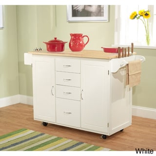 Utility Wood Top Kitchen Cart
