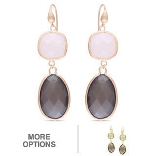 Miadora Goldtone 73ct TGW Gemstone Dangle Earrings