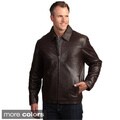 Izod Men's Lambskin Leather Zip-up Jacket