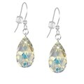 Jewelry by Dawn Sterling Silver Crystal AB Pear Earrings