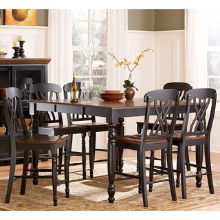 ETHAN HOME Mackenzie 7-piece Country Black Dining Table Set