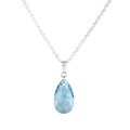 Jewelry by Dawn Aquamarine Crystal Pear Sterling Silver Necklace