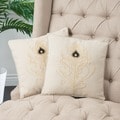 Christopher Knight Home Light Brown Embroidered Pillows (Set of 2)