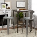 Tabouret Silver with Back 30-inch Bar Stools (Set of 2)