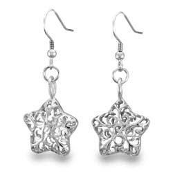 Stainless Steel Filigree Cut-out Star Earrings