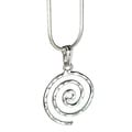 Jewelry by Dawn Hammered Swirl Sterling Silver Snake Chain Necklace