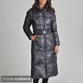 Vince Camuto Women's Belted Down-filled Coat with Hood