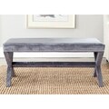 Safavieh Grey Nailhead X Bench