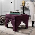 Safavieh Sahara Purple Nailhead Ottoman