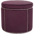 Safavieh Florentine Purple Nailhead Round Storage