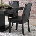 ETHAN HOME Weston Black Baseball Stitching Side Chairs (Set of 2)