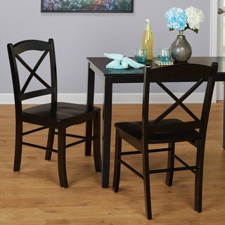 Country Cottage Black Dining Chairs (Set of 2)