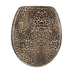 Leopard-print Designer Melamine Toilet Seat Cover