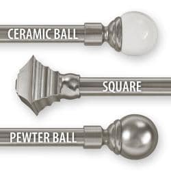 Simply Elegant 98 to 144-inch Adjustable Curtain Rod Set