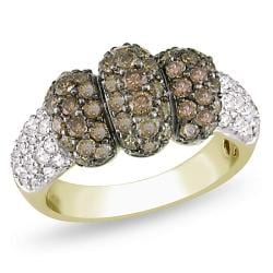 Miadora 14k Yellow Gold 1 1/2ct TDW Brown Diamond Ring (G-H, I1-I2)