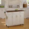 White Finish with Cherry Top Create-a-Cart
