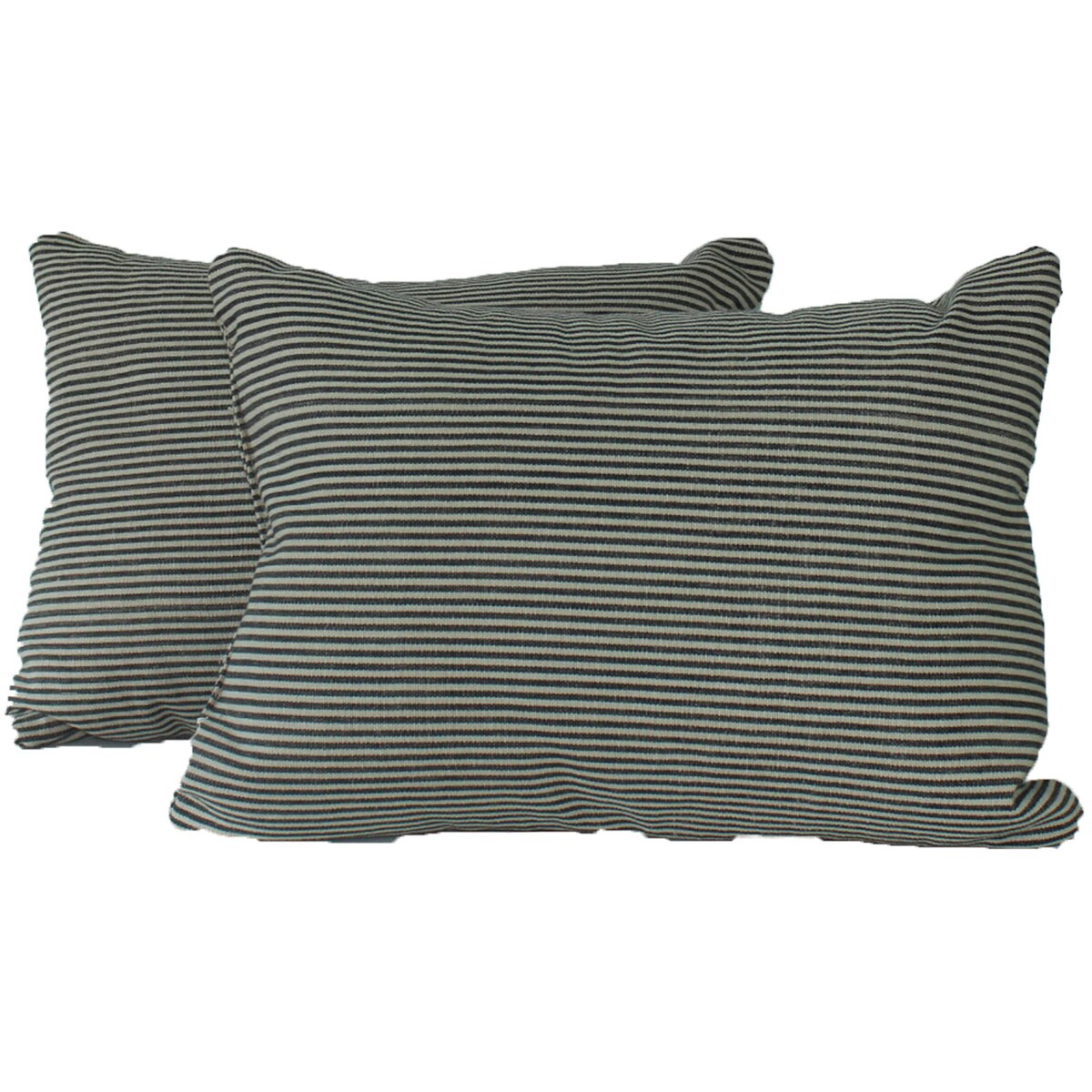 Ticking Black Throw Pillows (Set of 2) Overstock Shopping Great