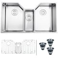 Ruvati 16-gauge Stainless Steel 34-inch Triple Bowl Undermount Kitchen Sink