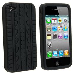 Black Tire Tread Silicone Case for Apple iPhone 4