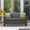angelo:HOME Sutton Antique Silver Gray Sofa with Paisley Pillow