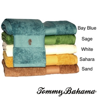 Tommy Bahama Embroidered-pineapple Cotton Three-piece Bath Towel Set