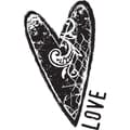 Mounted Rubber Stamp 2.5"X2"-Love Heart
