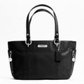 Coach 'Gallery' Black Leather Tote Bag