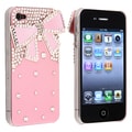 BasAcc Pink with Diamond/ Ribbon Snap-on Case for Apple iPhone 4/ 4S