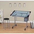 Studio Designs Vision 2-piece Silver / Blue Glass Craft Center