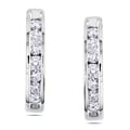 Miadora 10k White Gold 1/4ct TDW Diamond Hoop Earrings (H-I, I2-I3)