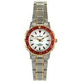 Peugeot Women's Two-tone Red Bezel Watch