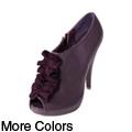 Liliana by Adi Women's 'Diesel-1' Ruffle Vamp Platform Booties