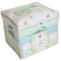 Piccolo Bambino Green Cotton Receiving Blankets (Pack of 5)