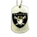 Oakland Raiders Glitter Dog Tag Necklace