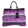 Ermanno Scervino Purple Pleated Satchel