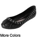 Bamboo by Journee Women's 'Justine43' Stud Ballet Flats