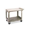 Rubbermaid Commercial Flat Shelf Utility 2-Shelf Cart