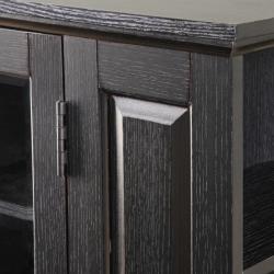 Black Highboy 42-inch Wood TV Stand