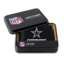 Dallas Cowboys Men's Black Leather Bi-fold Wallet