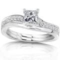 14k White Gold 1/2ct TDW Diamond Bridal Ring Set (H-I, I1-I2)