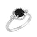 14k White Gold 1 1/3ct TDW Black and White Diamond Ring (G-H, SI1-SI2)