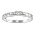 14k Yellow or White Solid Gold 5/8ct TGW Princess-cut Cubic Zirconia Channel Band