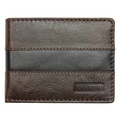 Brandio Fashion Men's Leather Wallet Bi-fold in Brown Black Design.