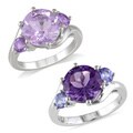 Miadora Sterling Silver Amethyst Gemstone Ring
