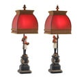 Pair Arabian Monkey Lamps