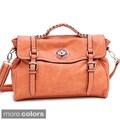 Anais Gvani Women's Fashion Belted Briefcase Messenger Bag