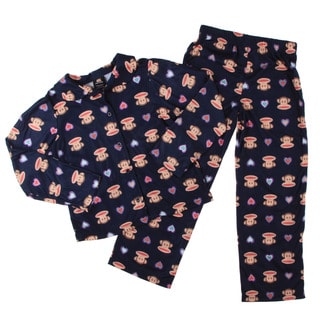 Small Paul by Paul Frank Girls' 2-piece Monkey Face Print Pajama Set FINAL SALE